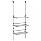 Cumpara ieftin Suport de uscare rufe suspendat, 3 niveluri, aluminiu