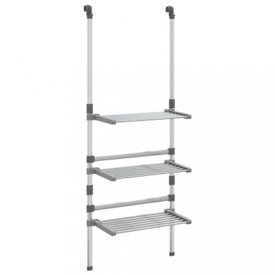 Suport de uscare rufe suspendat, 3 niveluri, aluminiu foto