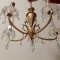 Superb candelabru din bronz și alama , 5 brațe