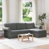 vidaXL Canapea Gri &icirc;nchis 245 x 138 x 80 cm țesătură 42024342