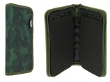 Penar Monturi Pescuit Stiff Rig Wallet NGT Dapple Camo 29x14x4cm, 20 Pioneze Fixare Carlige, Spuma Foamex, Poliester 600D