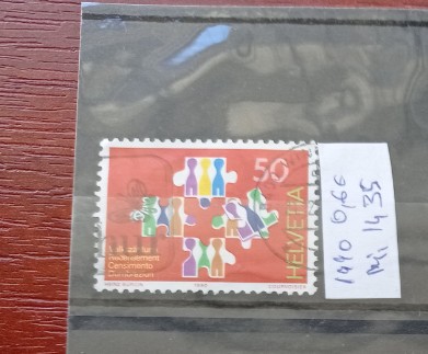 TS21 - Timbre serie - Elvetia - Helvetia 1990 Mi1435 foto