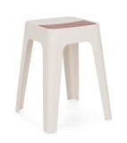 Taburet polipropilena alba maro Hobbit 36.5x36.5x46.5 cm