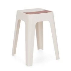 Taburet polipropilena alba maro Hobbit 36.5x36.5x46.5 cm