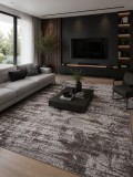 Covor Fayno 7146-216, Antiderapant, Marime 80 x 150 cm, Maro, Inaltime Fir 8 mm, Antialergic, Polipropilena, Living, Dormitor, Sufragerie