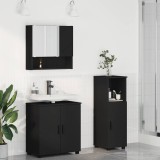 Cumpara ieftin Set de mobilier pentru baie 3 buc. Negru 61 x 35 x 64 cm