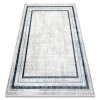 Covor modern DUKE 51523 crem / albastru - Cadru, structurat, foarte moale, franjuri, 200x290 cm