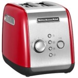 Prajitor de paine KitchenAid Empire Red 5KMT221EER, 1100W, 2 sloturi, Rosu