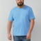 s.Oliver Big Sizes Tricou barbati big sizes cu decolteu la baza gatului, Regular fit, Albastru deschis, 2XL