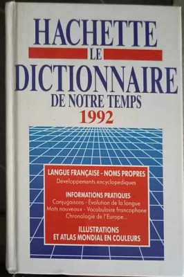 HACHETTE LE DICTIONNAIRE DE NOTRE TEMPS 1992-COLECTIV-253044 foto