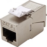 Keystone Cat.6a RJ45 STP tool-free SLIM silver, Roline 26.11.0378