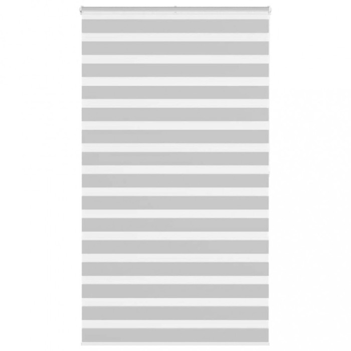 Jaluzea tip zebra gri deschis lățime țesătură 120,9cm poliester
