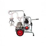 EMT. Aparat de muls oi si capre, un bidon inox 40 litri, 2 posturi, pompa vacuum ulei