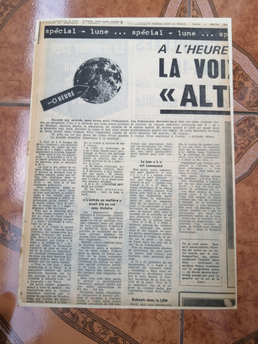 Aselenizarea - comentarea evenimentului in articole de presa contemporane - 1969