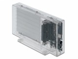 Rack extern USB-C 3.1 pentru 2 x 2.5&quot; SATA HDD / SSD transparent, Delock 42622