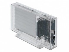 Rack extern USB-C 3.1 pentru 2 x 2.5&quot; SATA HDD / SSD transparent, Delock 42622