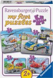 Puzzle Set 4 Buc Vehicule De Urgenta, 2/4/6/8 Piese, Ravensburger