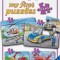 Puzzle Set 4 Buc Vehicule De Urgenta, 2/4/6/8 Piese