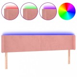 Cumpara ieftin Tablie de pat cu LED, roz, 203x16x78/88 cm, catifea