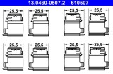 ATE 13.0460-0507.2 Set accesorii, placute frana