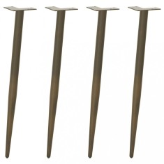 vidaXL Picioare de masă consolă formă conică, 4 buc., oțel natural, 72-73 cm 4012519