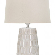 Lampa de masa, Phole, Mauro Ferretti, 1 x E27, 40W, Ø28 x 44.5 cm, ceramica/fier/textil, crem