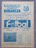 Program meci fotbal Dunarea CSU Galati-Delta Tulcea 10 Nov 1985, stare buna