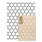 Reutilizabil Allover Plastic Șablon // CERCURI HEXAGONALE