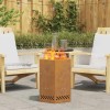 Vatra Foc Gradina Hexagonala Otel Corten 38x38x51 cm Focar Exterior Rustic Terasa Balcon Maro