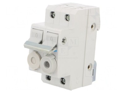 Separator cu Fuzibil 10x38mm pentru Șină DIN 20A 400V 2 Poli foto