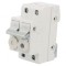 Separator cu Fuzibil 10x38mm pentru Șină DIN 20A 400V 2 Poli