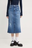 Tommy Jeans fustă din denim midi, dreaptă, DW0DW18946