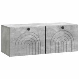 vidaXL Oglindă TV montată pe perete Gri Beton 78,5 x 31 x 30 cm 898208