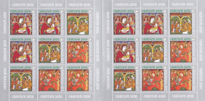 CRACIUN 2006,BLOC,X2 NEUZAT,MNH,ROMANIA.