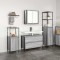 vidaXL Set mobilier baie, 3 piese, gri sonoma, lemn prelucrat