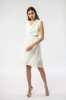 Rochie Dama Eleganta Clos Drapaj White Daisy, Fabricata in Romania, Poliester, Rochie de Zi