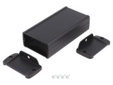 Carcasa universala TEKO TEKAM 13-E.9 cu lame de fixare, Aluminiu, Negru, 60x125x31mm