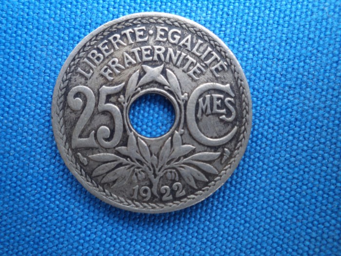 25 CENTIMES 1922 FRANTA