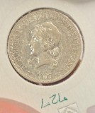 727 Brazil, Brazilia 1000 R&eacute;is 1907, KM#507, argint