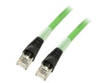 Patch cord S/FTP Cat 6a RJ45, 3 m, litat, verde