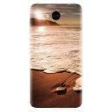 Husa silicon pentru Huawei Y5 2017, Sunset Foamy Beach Wave