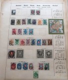 Lot Timbre Clasice Rusia Imperială 1858-1906 - Vulturul Bicefal, Valori Mari &icirc;n Ruble, Hartă Epocă - Uzate -GB