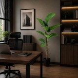 Planta artificiala Monstera Deliciosa cu 11 frunze, 160 cm, verde