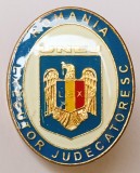 INSIGNA EXECUTOR JUDECATORESC ROMANIA UNEJ UNIUNEA NATIONALA A EXECUTORILOR JUDECATORESTI MINISTERUL DE JUSTITIE ( CITITI DESCRIEREA -ENUNTUL )