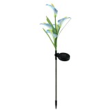 Lumină Solară LED eMazing, Model Crin cu 5 Flori, 75 cm &Icirc;nălțime &ndash; Accesoriu Decorativ pentru Grădină