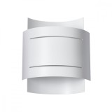 Lampă De Perete Hestia Alb Oțel 1 Bec Dreptunghiular Modern De Interior