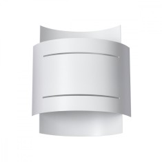 Lampă De Perete Hestia Alb Oțel 1 Bec Dreptunghiular Modern De Interior