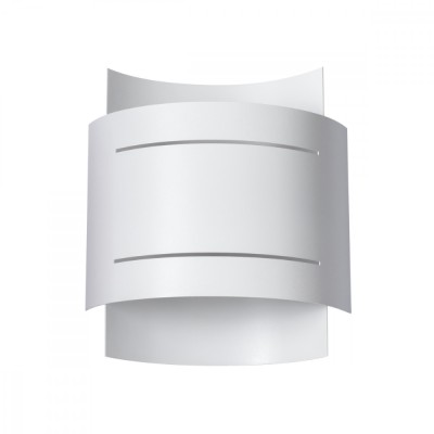 Lampă De Perete Hestia Alb Oțel 1 Bec Dreptunghiular Modern De Interior foto