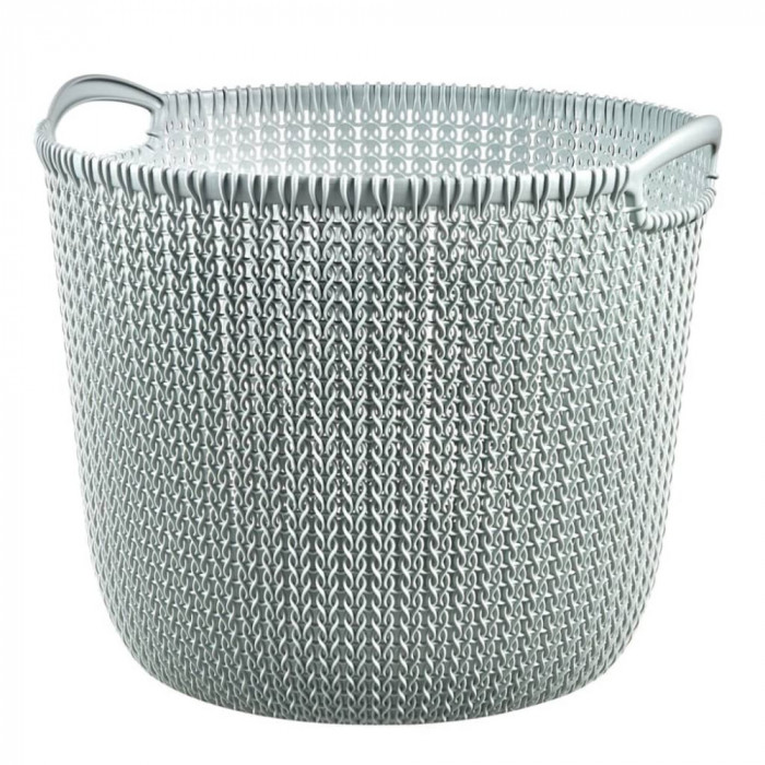 Curver Cos de depozitare &bdquo;Knit&rdquo; rotund L 30L, albastru GartenMobel Dekor