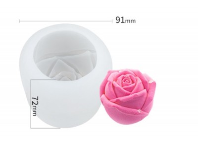 Forma silicon decor trandafir, 500 ml, 114x95 mm foto